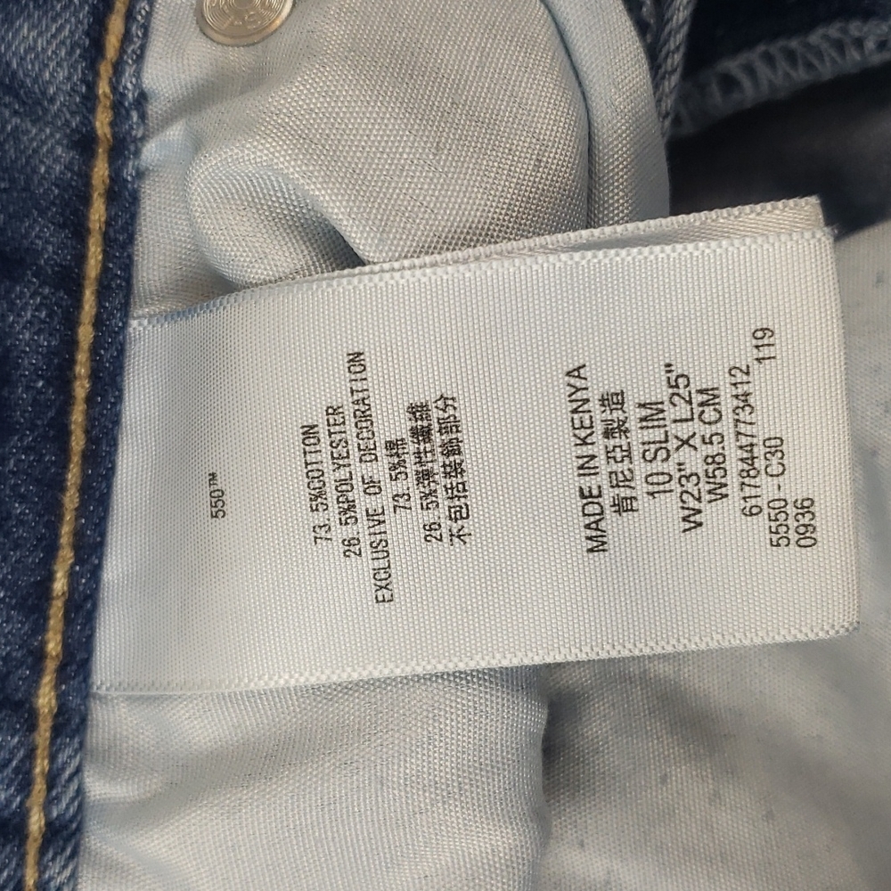 Levi's 550 relaxed denim blue jeans Size 10 slim - Picture 6 of 8